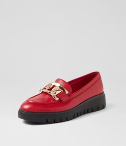MARAH DJ DK RED BLACK SOLE LEATHER