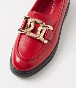 MARAH DJ DK RED BLACK SOLE LEATHER