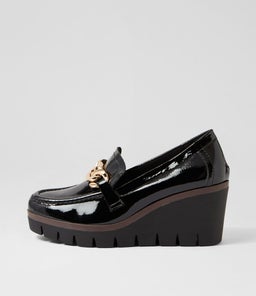 NEKLACE DJ BLACK PATENT LEATHER