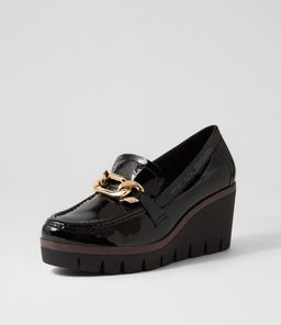 NEKLACE DJ BLACK PATENT LEATHER