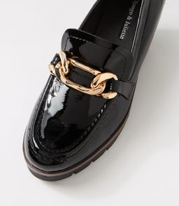 NEKLACE DJ BLACK PATENT LEATHER