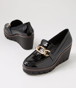 NEKLACE DJ BLACK PATENT LEATHER