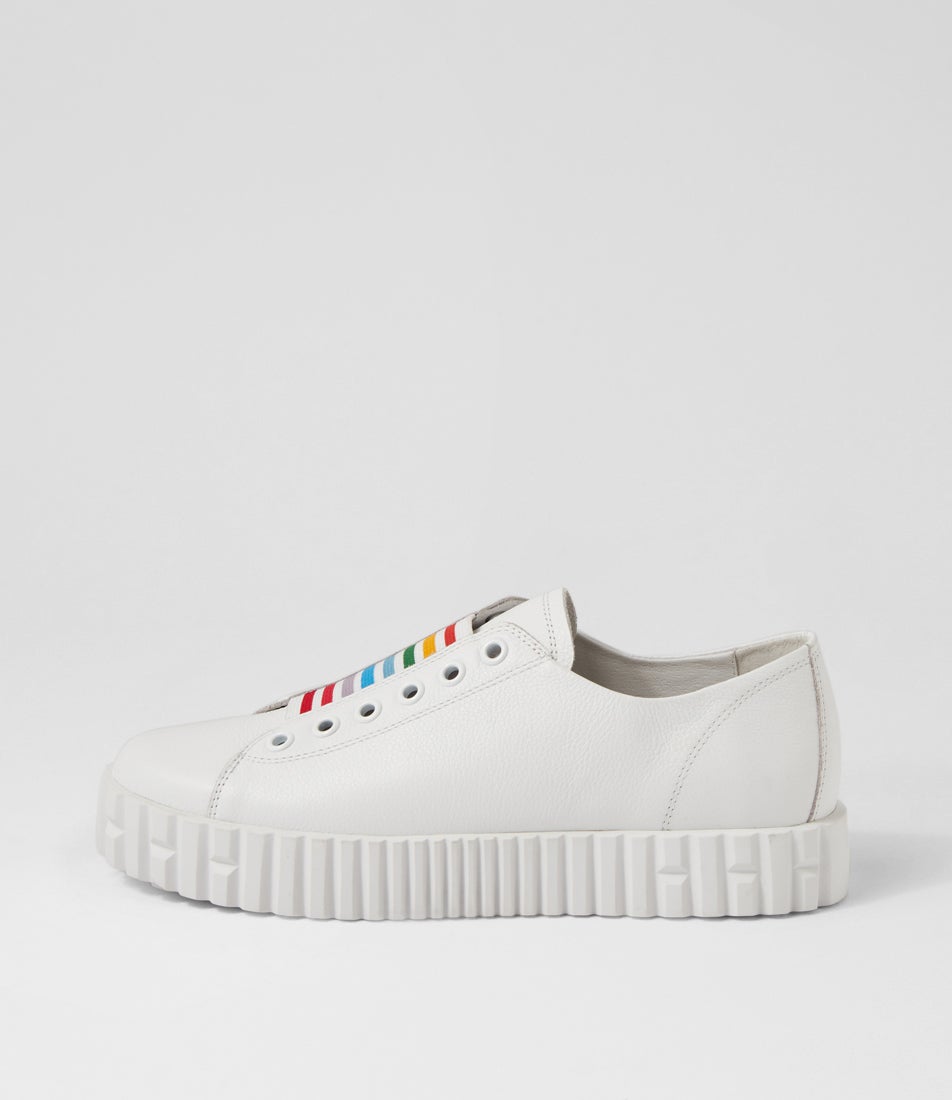 Orel Dj White Stripe Leather Elastic