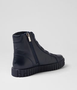 OZIPPA DJ NAVY NAVY SOLE LEATHER ELASTIC