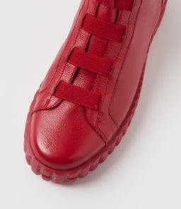 OZIPPA DJ DK RED RED SOLE LEATHER ELASTIC