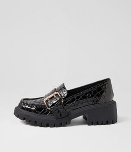 QUAZE DJ BLACK SHINE CROC LEATHER