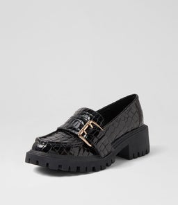 QUAZE DJ BLACK SHINE CROC LEATHER
