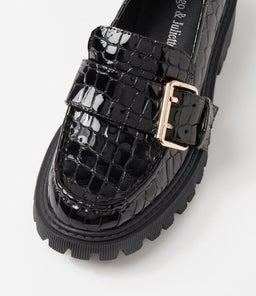 QUAZE DJ BLACK SHINE CROC LEATHER