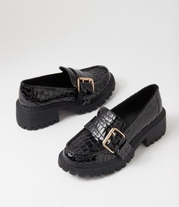 QUAZE DJ BLACK SHINE CROC LEATHER