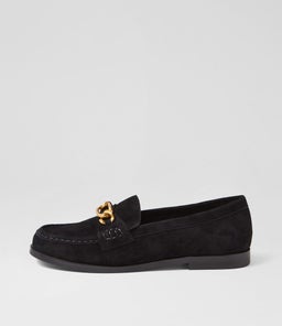 QUILT DJ BLACK BLACK HEEL SUEDE