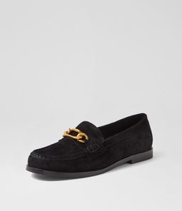 QUILT DJ BLACK BLACK HEEL SUEDE