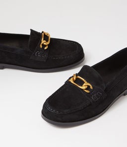 QUILT DJ BLACK BLACK HEEL SUEDE