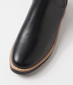 RHEMY DJ BLACK TAN LEOPARD LEATHER FUR