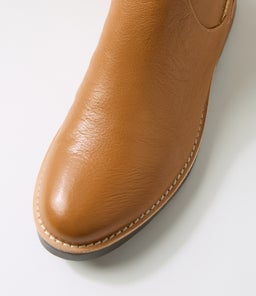 RHEMY DJ DK TAN NATURAL LEATHER FUR