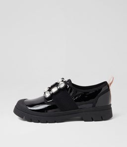 STAY DJ BLACK PATENT LEATHER