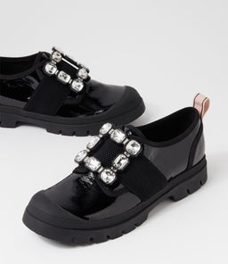 STAY DJ BLACK PATENT LEATHER