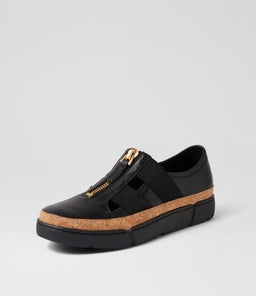 TENI DJ BLACK BLACK SOLE LEATHER ELASTIC