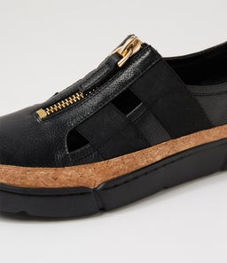 TENI DJ BLACK BLACK SOLE LEATHER ELASTIC
