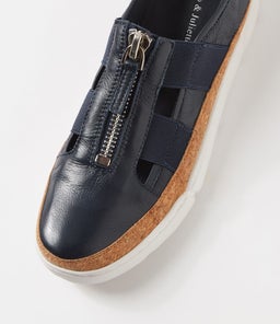 TENI DJ NAVY WHITE SOLE LEATHER ELASTIC