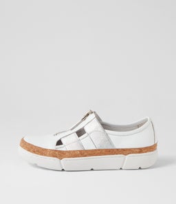 TENI DJ WHITE SILVER LEATHER ELASTIC