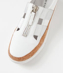 TENI DJ WHITE SILVER LEATHER ELASTIC