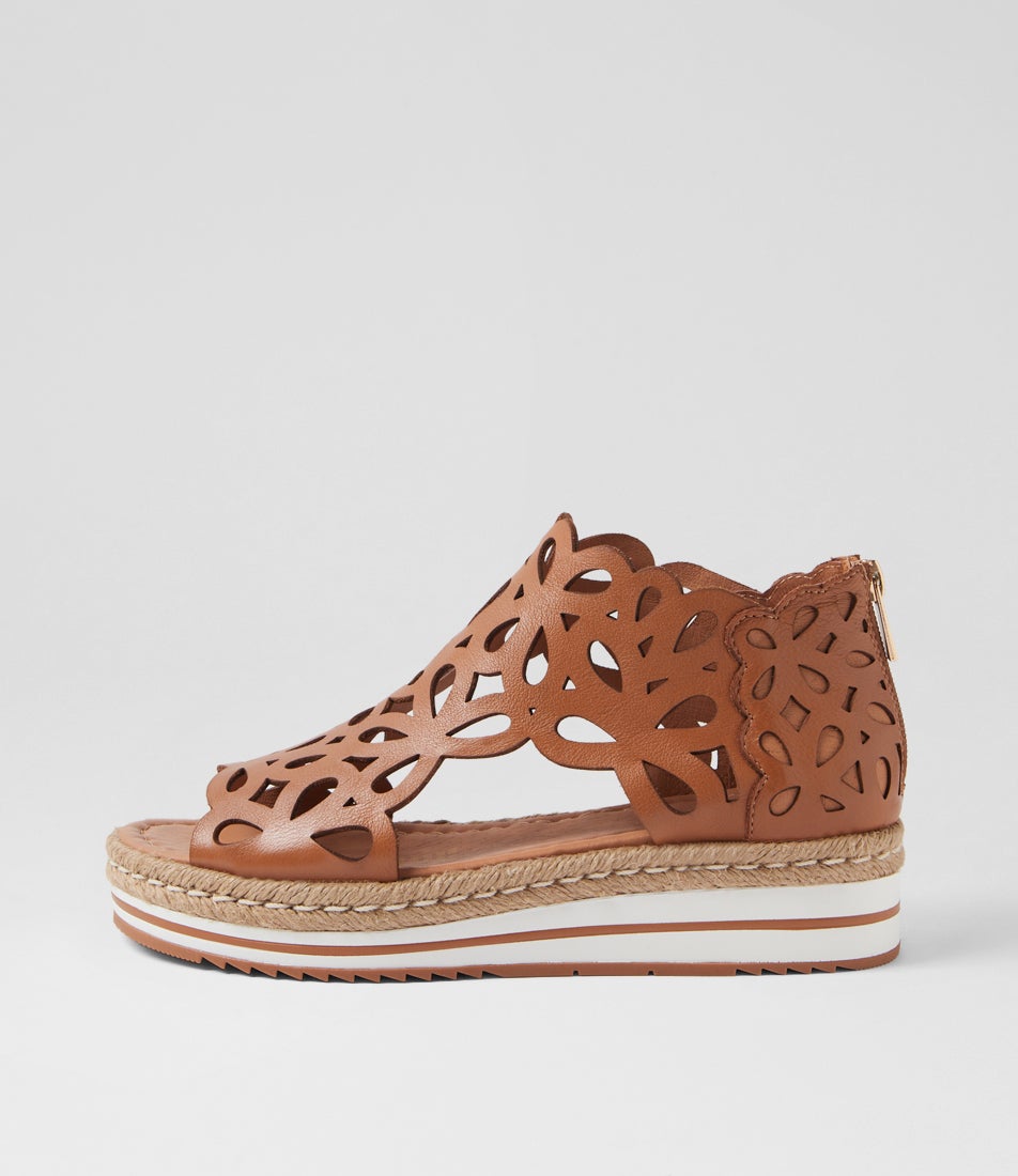 Adely Dark Tan Leather Sandals Adely Dark Tan Leather Sandals
