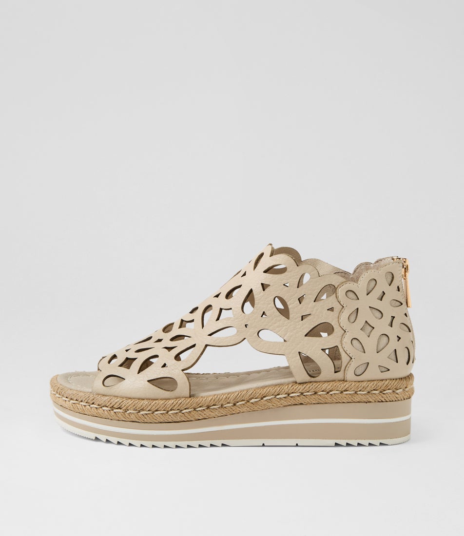 Adely Vanilla Leather Sandals