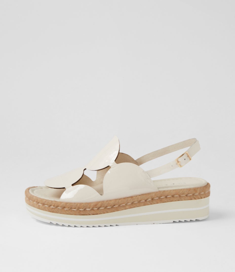 Alberte Ivory Patent Leather Sandals Alberte Ivory Patent Leather Sandals