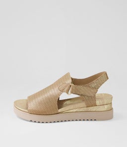 ALANNIES DJ OLD GOLD ALMOND SOLE CUT LEATHER