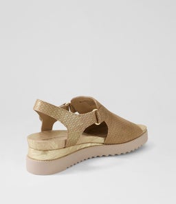 ALANNIES DJ OLD GOLD ALMOND SOLE CUT LEATHER