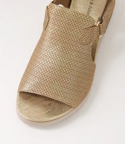 ALANNIES DJ OLD GOLD ALMOND SOLE CUT LEATHER