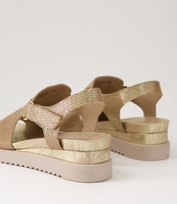 ALANNIES DJ OLD GOLD ALMOND SOLE CUT LEATHER