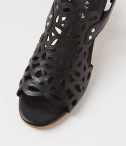 BRITAE DJ BLACK NATURAL HEEL LEATHER