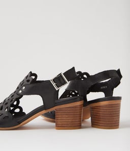BRITAE DJ BLACK NATURAL HEEL LEATHER