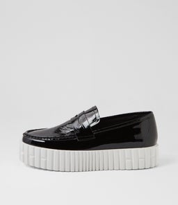 BRIELLAH DJ BLACK WHITE SOLE PATENT LEATHER