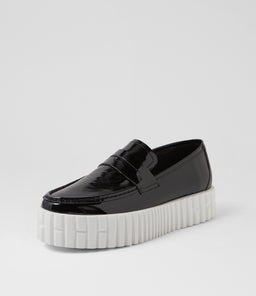 BRIELLAH DJ BLACK WHITE SOLE PATENT LEATHER