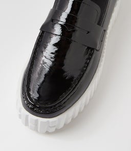 BRIELLAH DJ BLACK WHITE SOLE PATENT LEATHER