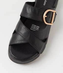 BONTIE DJ BLACK BLACK SOLE LEATHER