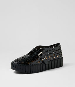 BANDA DJ BLACK BLACK SOLE PATENT LEATHER