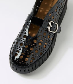 BANDA DJ BLACK BLACK SOLE PATENT LEATHER