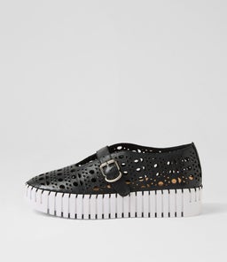 BANDA DJ BLACK WHITE SOLE LEATHER