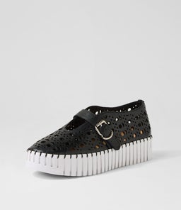 BANDA DJ BLACK WHITE SOLE LEATHER