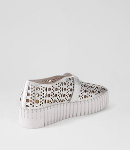 BANDA DJ SILVER WHITE SOLE LEATHER
