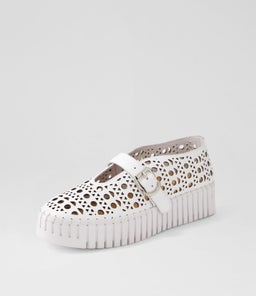 BANDA DJ WHITE WHITE SOLE LEATHER