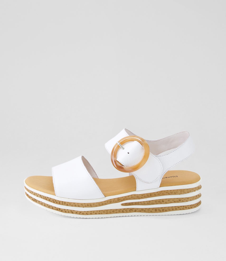 Cubbie White Leather Sandals Cubbie White Leather Sandals