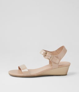 DEERA DJ CAFE GOLD HEEL PATENT LEATHER