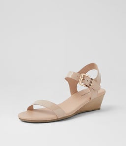 DEERA DJ CAFE GOLD HEEL PATENT LEATHER