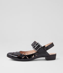 ENTLE DJ BLACK BLACK HEEL PATENT LEATHER