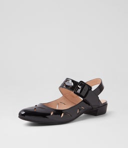 ENTLE DJ BLACK BLACK HEEL PATENT LEATHER