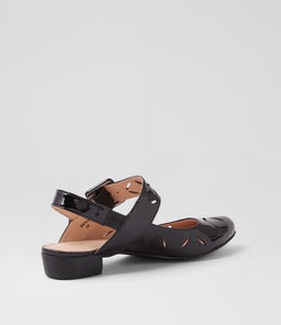 ENTLE DJ BLACK BLACK HEEL PATENT LEATHER